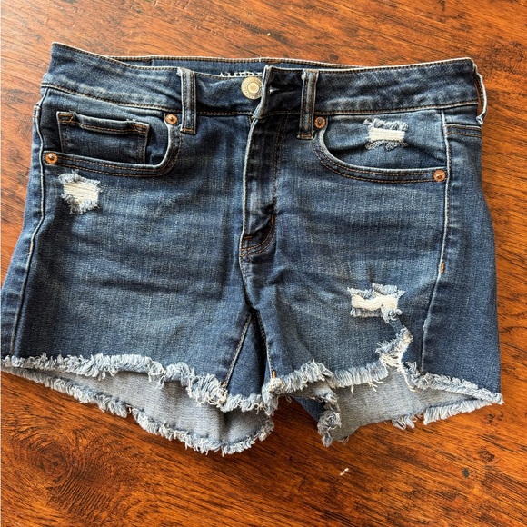 American Eagle Outfitters Dark Blue Jean Shorts - Picture 4 of 5